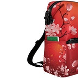 Colourlife Sakura Evening Butterflies Stylish Casual Shoulder Backpacks Laptop School Bags Travel