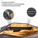 Vetelli Leo Leather Toiletry Bag for Men - Dopp Kit - Handmade for Travelling Vacations and