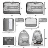 Packing Cubes Travel Set 7Pc 2 Large Cube Organizer Laundry Shoe & Toiletry Bag