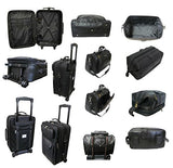 Amerileather Cannon 3Pc Leather Luggage Set (Black)