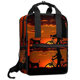 LORVIES Japanese Crane Art School Bag for Student Bookbag Teens Travel Backpack Casual Daypack Travel Hiking Camping