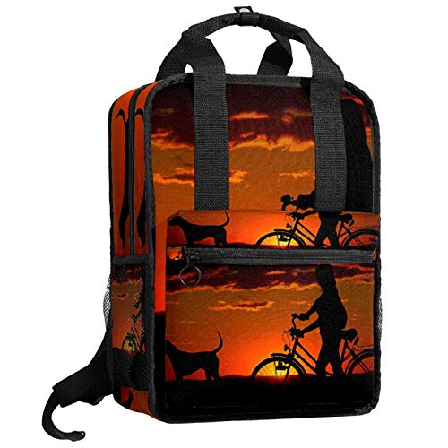 LORVIES Japanese Crane Art School Bag for Student Bookbag Teens Travel Backpack Casual Daypack Travel Hiking Camping