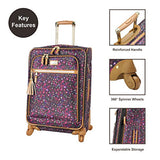 Steve Madden Midsize Softside Expandable Luggage With Spinner Wheels (24In, Dark Purple)