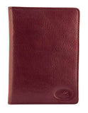 Mancini Leather Goods RFID Secure Deluxe Equestrian Passport Wallet (Dark Wine)