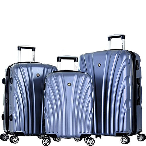Olympia Usa Vortex Hardside Spinner Luggage Set (Icy Blue)