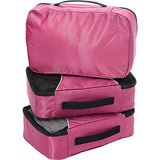 eBags Small Packing Cubes for Travel - Organizers - 3pc Set - (Peony)