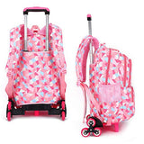 Xhhwzb Girl'S Wheeled Backpack Trolley School Bag Travel Rolling Backpacks (Color : B)