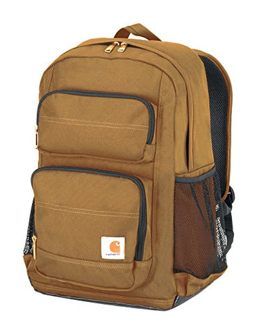 Carhartt Legacy Standard Work Backpack With Padded Laptop Sleeve And Tablet Storage, Carhartt Brown