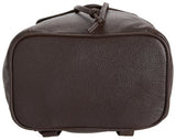 Leatherbay Leather Small Backpack,Dark Brown,One Size