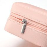 Vlando Small Faux Leather Travel Jewelry Box Organizer Display Storage Case for Rings Earrings Necklace (Pink)