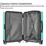 JOYWAY JOYWAY 3 Pcs Luggage Set Hardside Lightweight Spinner Suitcase with TSA Lock (green)