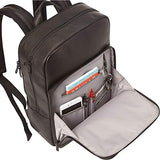 eBags Slim Colombian Leather Laptop Backpack (Black)