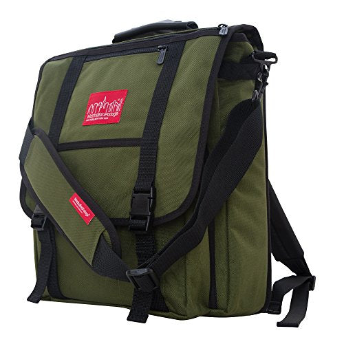 Manhattan Portage Commuter Laptop Bag W/Back Zipper, Olive, One Size
