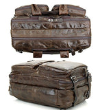 Berchirly Multifunction Genuine Leather Messenger Bag Rucksack Daypack Case