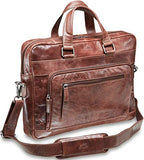 Mancini Single Compartment 15.6" Laptop/Tablet Briefcase in Burgundy