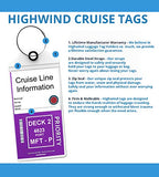 Cruise Tags Luggage Etag Holders Zip Seal & Steel Loops Thick Pvc (8 Pack + 4 Id Holders)