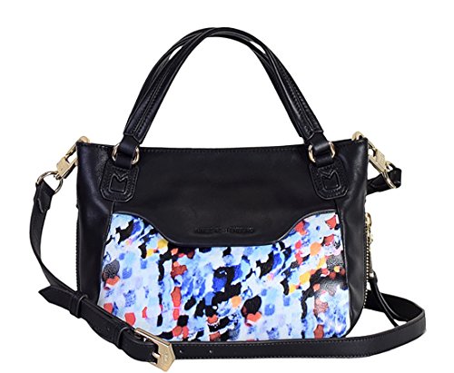 Aimee Kestenberg Jillian Black Leather Crossbody, Woven Rope Digital