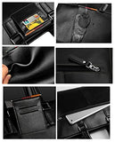 Saierlong New Mens Black Genuine Leather Briefcase Shoulder Laptop Business Bag