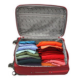 Chariot Imperia 3 Piece Lightweight Upright Spinner Luggage Set, Burgundy, One Size