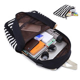 Canvas School Backpack USB College Bookbag 15.6 inch Laptop Backpack with USB Charging Port