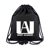 My Hero Academia Bag Gift Set - 1 My Hero Academia Drawstring Bag, 2 Face Masks, 12 Sheet Stickers, 4 Button Pins, 1 Keychain, 1 Phone Ring Holder for Anime My Hero Academia Fans