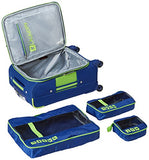 U.S Traveler Alamosa 4-Piece Luggage Set - 3 Spinners And 3 Packing Cubes - Royal Blue