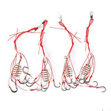 LIZHOUMIL 4Pcs Explosion Luminous Beads Fishing Hook Fishing Lure Bait Trap Feeder Cage Sharp Fishing Hook with Springs 9# (a Box of 2 Total 2 Boxes)