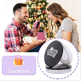 Empty Face Powder Compact with Puff-C.RAN Fire 0.17 oz Portable Powder Puff and Container , Travel Powder Container with Mirror and Elasticated Net Sifter (2pcs,black)