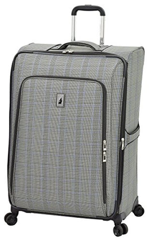 London Fog Knightsbridge II 29" Expandable Spinner, Grey Sapphire Plaid