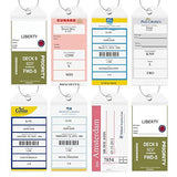Cruise Tags Luggage Etag Holders Zip Seal & Steel Loops Thick PVC 4 Pack - Clear