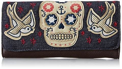 Loungefly LF Sugar Skull Sparrows Wallet,Black,One Size