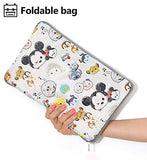 Foldable Travel Duffle Bag for Women Girls Large Cute Floral Weekender Overnight Carry On Bag for Kids Checked Luggage Bag (Z-Beige Mouse)