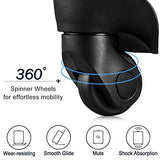 Flieks Luggage Sets 3 Piece Spinner Suitcase with TSA Lock Lightweight 20 24 28 inch (Elegant Blue)