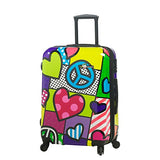 Mia Toro Peace And Love Luggage 3 Piece Set, Contemporary