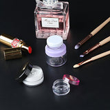 Accmor 25 Pieces Acrylic Containers with Lids 3/5/10/15/20 Gram Size Cosmetic Jars with 5 Pieces Mini Spatulas Gift