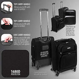 American Tourister Premium 4 Piece Lightweight Set (20" & 28" Spinners + Duffel & Boarding) (Black)