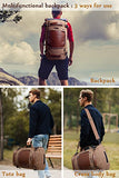 WITZMAN Men Travel Backpack Canvas Rucksack Vintage Duffel Bag A2021 (21 inch Brown)