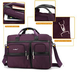 Laptop Briefcase, Coolbell 17.3 Inch Protective Messenger Bag Nylon Shoulder Bag Multi-Functional