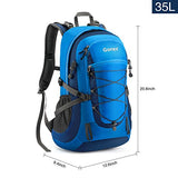 Gonex Updated 35L Hiking Backpack, Camping Outdoor Trekking Daypack, Waterproof and Backpack Cover Included (Blue)
