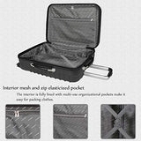 Ciao Luggage Voyager 3 Piece Hardside Spinner Suitcase Set Collection (Voyager Burgundy)