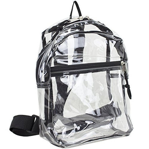 Eastsport 100% Transparent Clear MINI Backpack (10.5 by 8 by 3 Inches) with Adjustable Straps