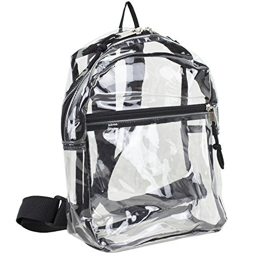 Eastsport 100% Transparent Clear MINI Backpack (10.5 by 8 by 3 Inches) with Adjustable Straps
