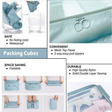 Adwaita 6 Set Packing Cubes, Travel Luggage Packing Organizers (Grey)