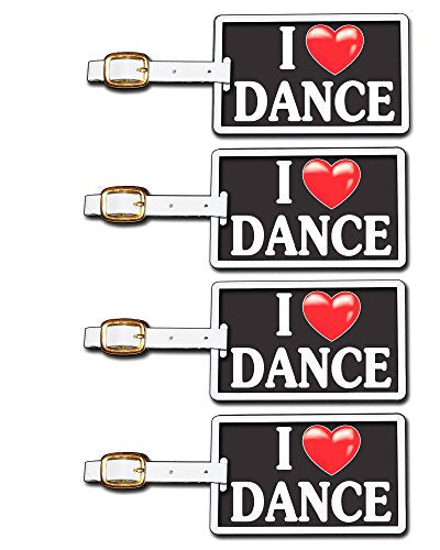 Tag Crazy I Heart Dance Four Pack, Black/White/Red, One Size
