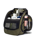 Compact Hanging Toiletry Bag and Organizer, Water Resistant with Mesh Pockets (Forest)