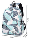 Backpack for Teens, Fashion Geometric Pattern Laptop Backpack College Bags Women Shoulder Bag