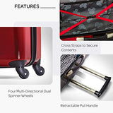 American Tourister Disney Hardside Luggage with Spinner Wheels, Mickey Mouse Pants, Checked-Large 28-Inch