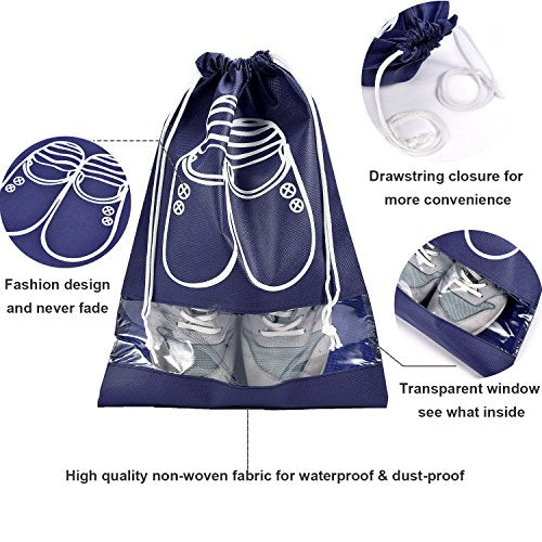10pcs Dustproof Shoes Storage Bag, Portable Travel Storage Pouch