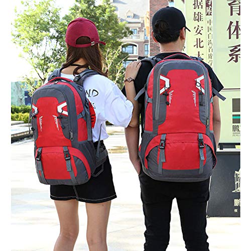60L Water-Resistant Backpack Rucksack For Camping, Trekking & Outdoor – Orange