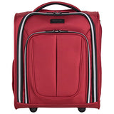 Kenneth Cole Reaction Lincoln Square 16" 1680d Polyester 2-Wheel Underseater Carry-on, Red